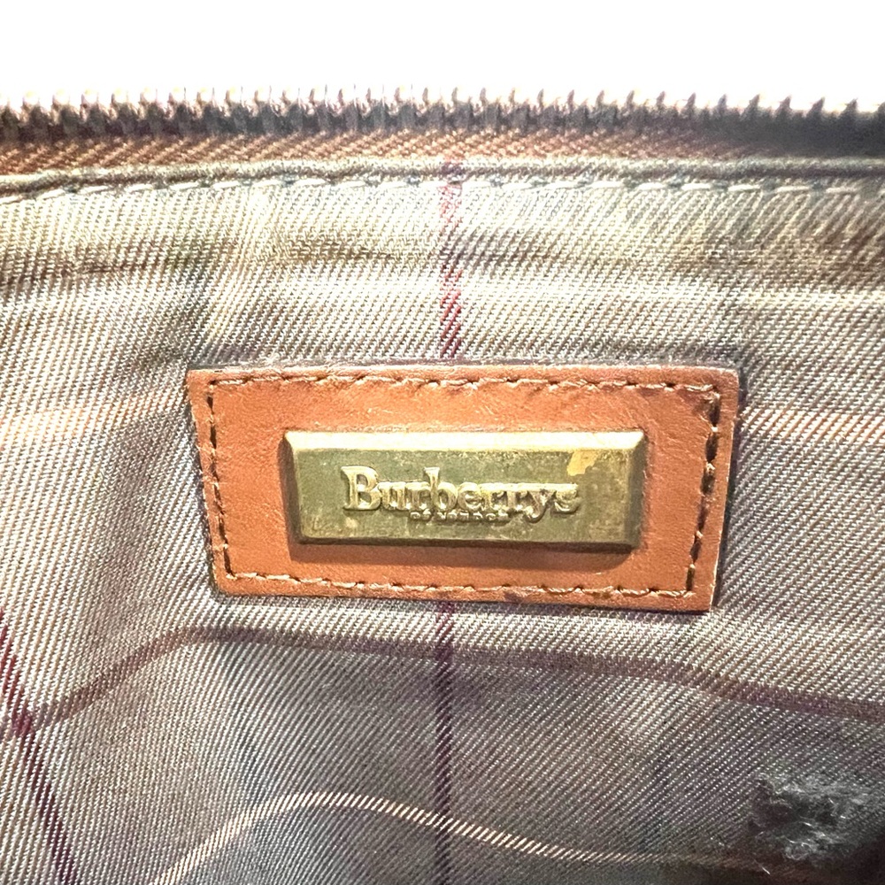 Burberry Tan Leather Pouch - vintage - Picture 4 of 6